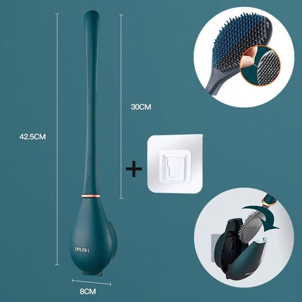 Ev için modern esnek silikon tuvalet fırçası